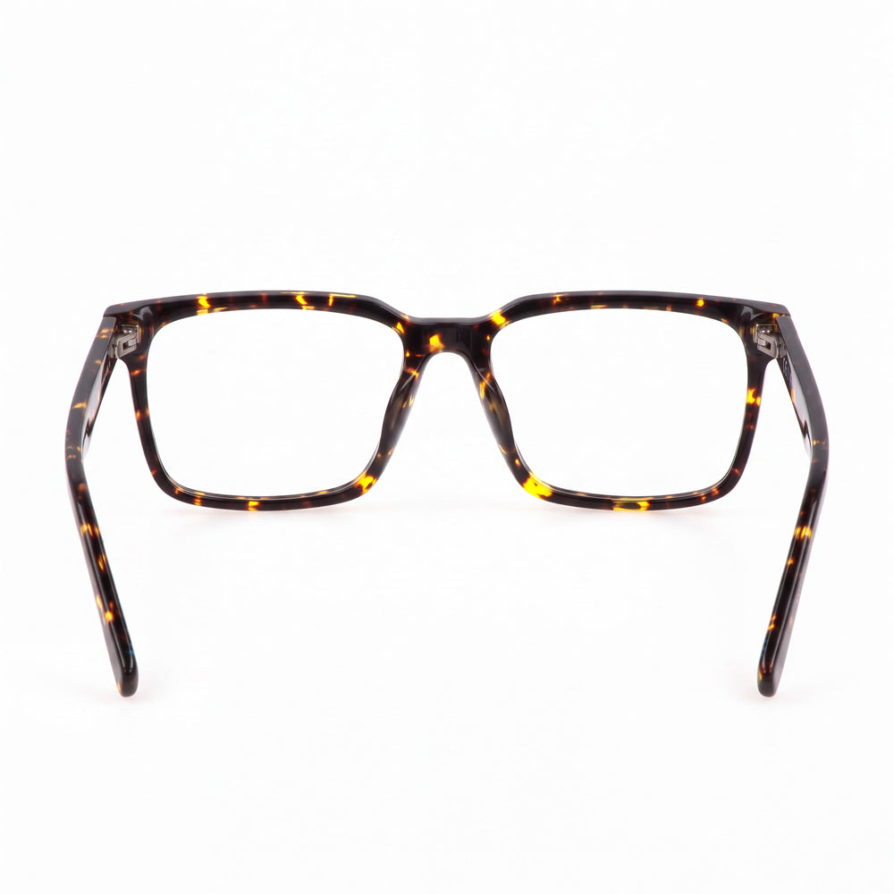 Fila Vfi872 Rectangle Eyeglasses Men — side view, Havana temples