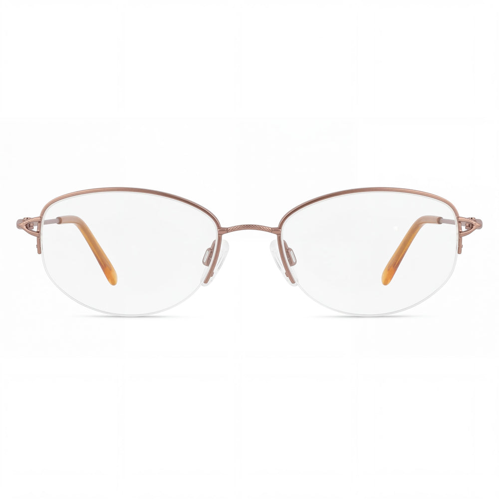 Flexon 635 4723 Oval Eyeglasses Unisex — front view, Metal frame