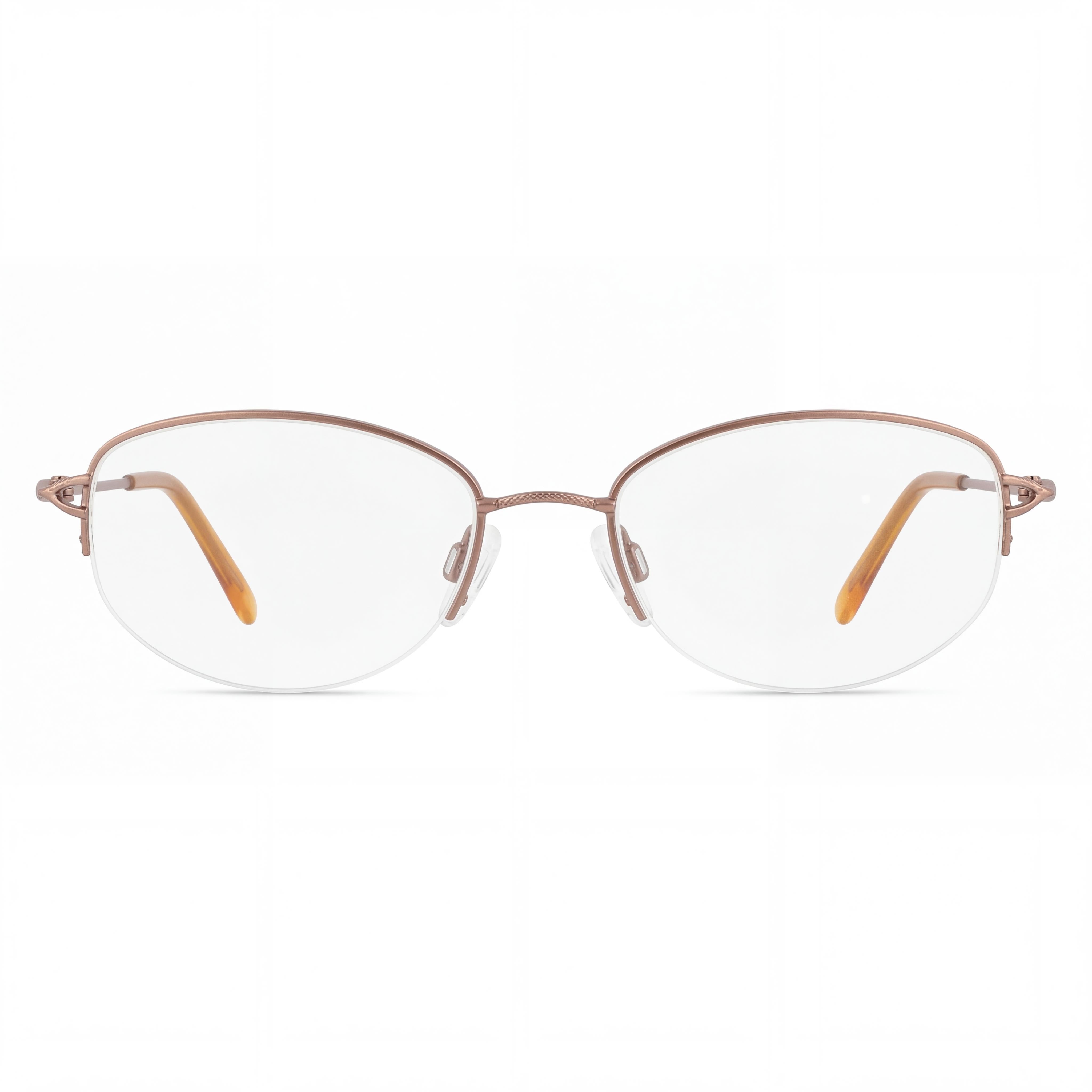 Monturas ópticas unisex de metal Flexon Contemporary, color camello, 51 mm (preparadas para prescripción médica con lentes transparentes de demostración), Photo 2