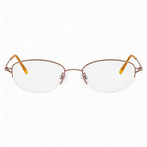 Flexon 635 Rectangle Eyeglasses Unisex — front view, Metal