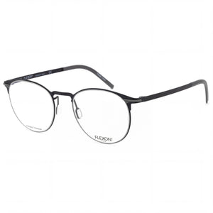 Flexon B2000 Navy Blue Round Eyeglasses for Unisex, Metal frame