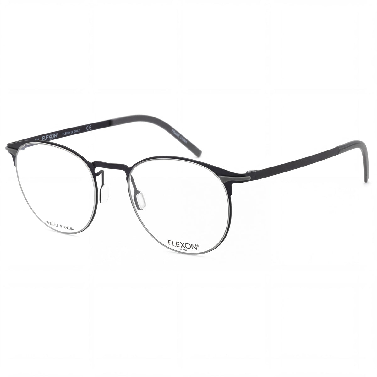Flexon B2000 Navy Blue Round Eyeglasses Unisex, 50mm, Photo 1