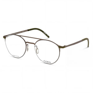 Flexon B2003 Gray Round Eyeglasses for Unisex, Acetate frame