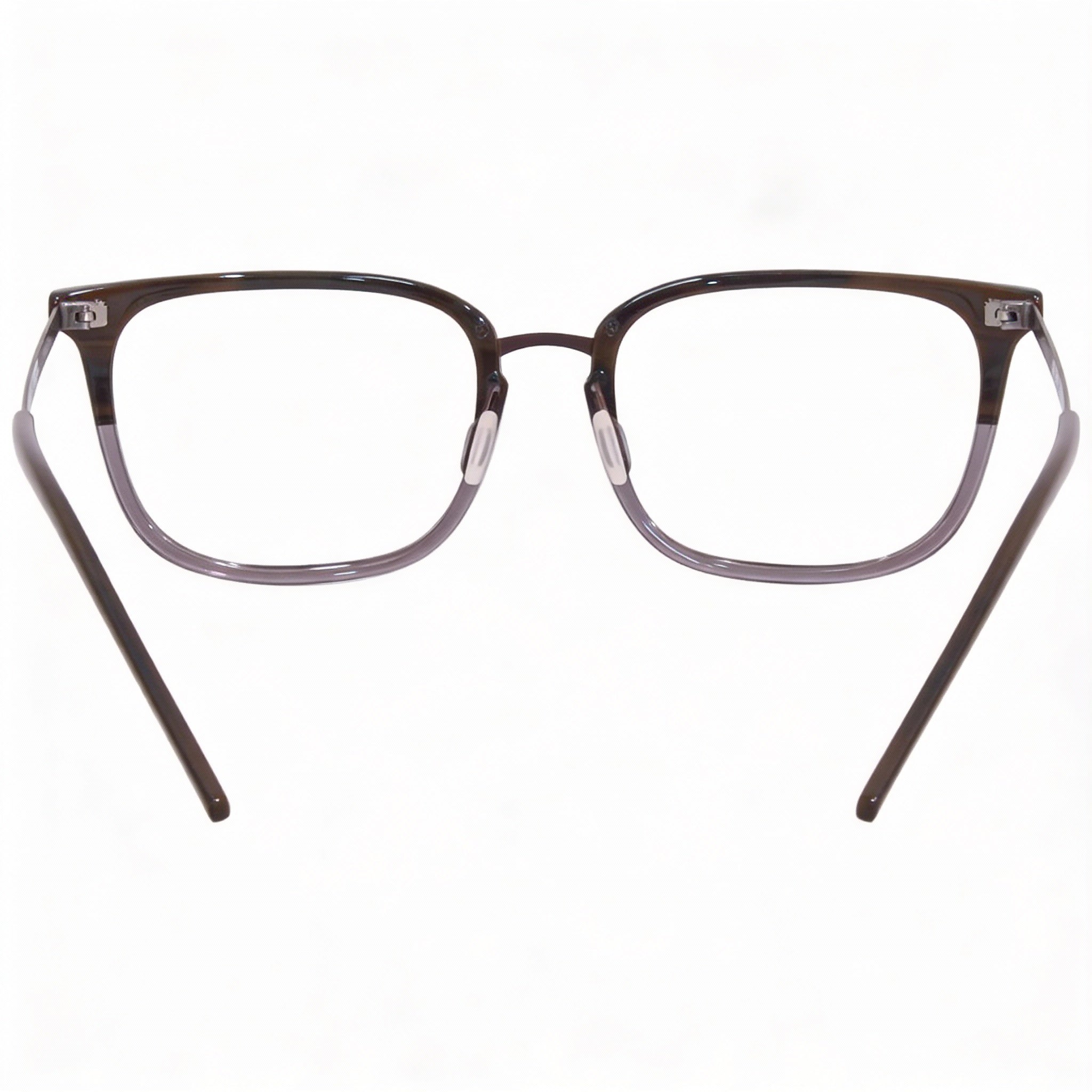 Flexon B2020 Brown Silver Rectangle Unisex Eyeglasses, 55mm, Photo 3