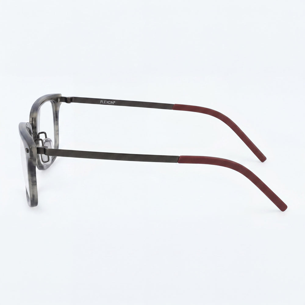 Flexon B2021 Rectangle Eyeglasses Unisex — front view, Metal