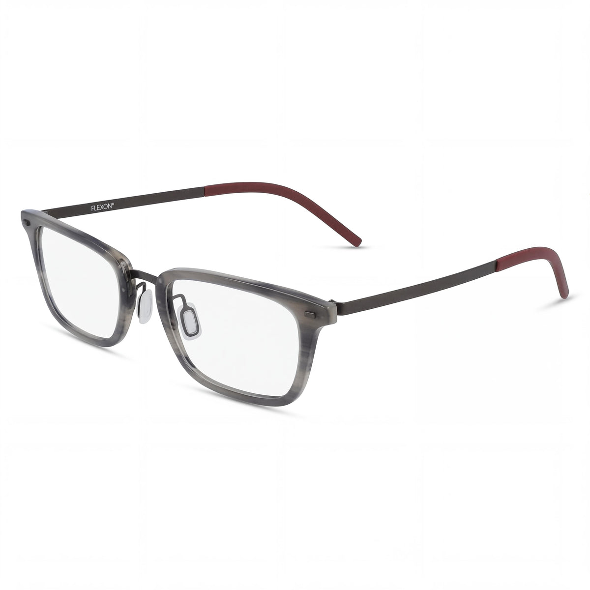 Gafas Flexon B2021 rectangulares de cuerno gris unisex, metal 54 mm, Photo 1