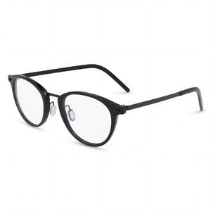 Flexon B2036 Black Round Eyeglasses for Men, Metal frame