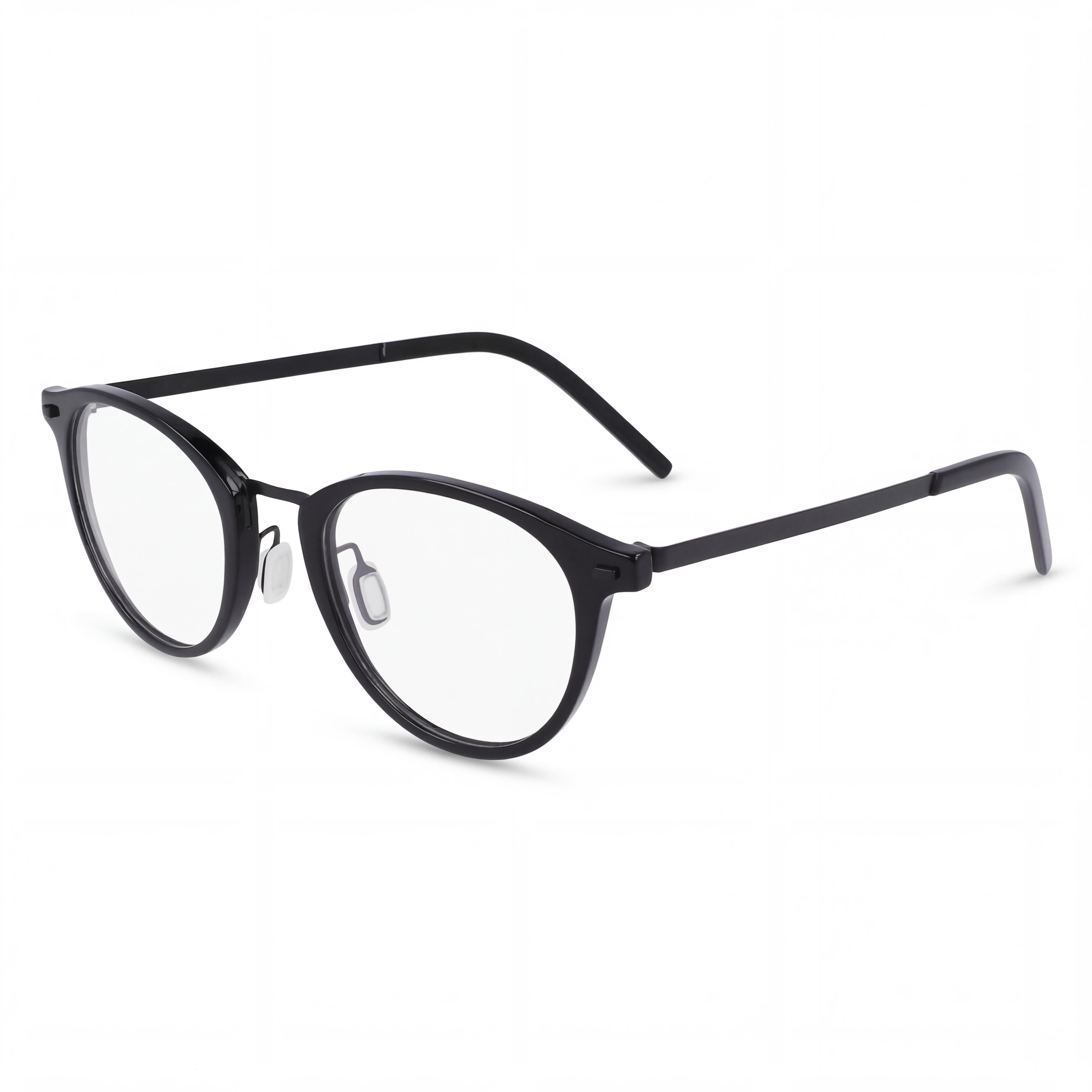 Flexon B2036 Gafas redondas negras para hombre, de metal, Photo 1