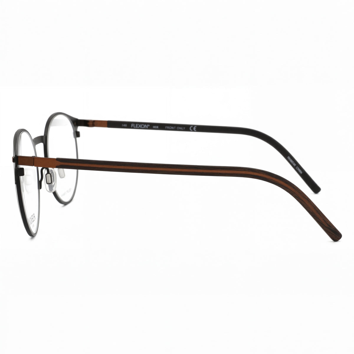Gafas redondas Flexon B2075 negras unisex, metal 49 mm, Photo 2
