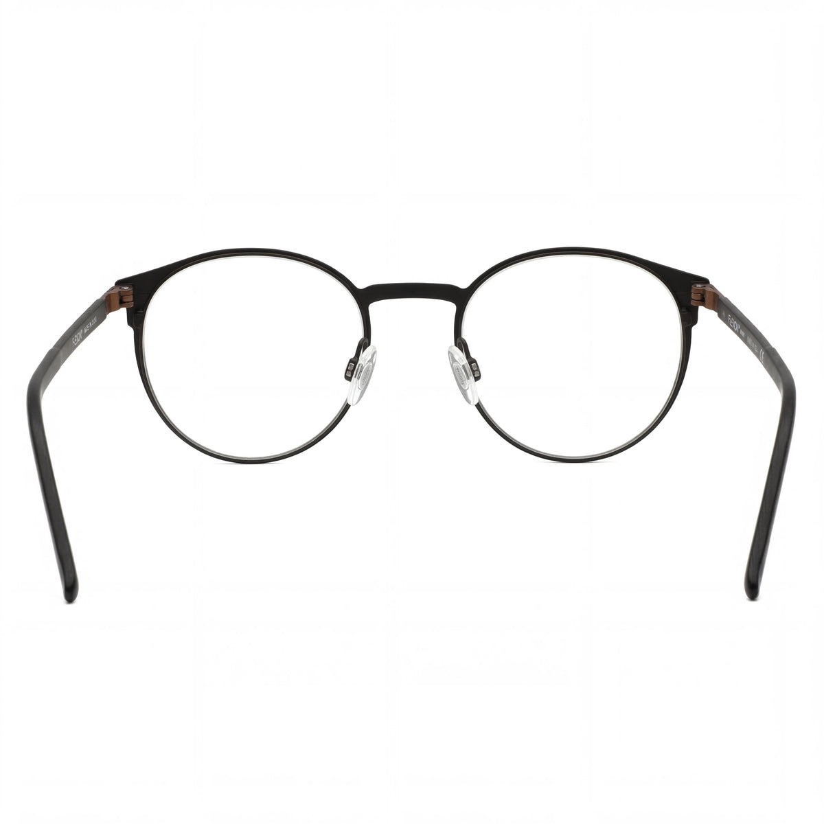 Gafas redondas Flexon B2075 negras unisex, metal 49 mm, Photo 3