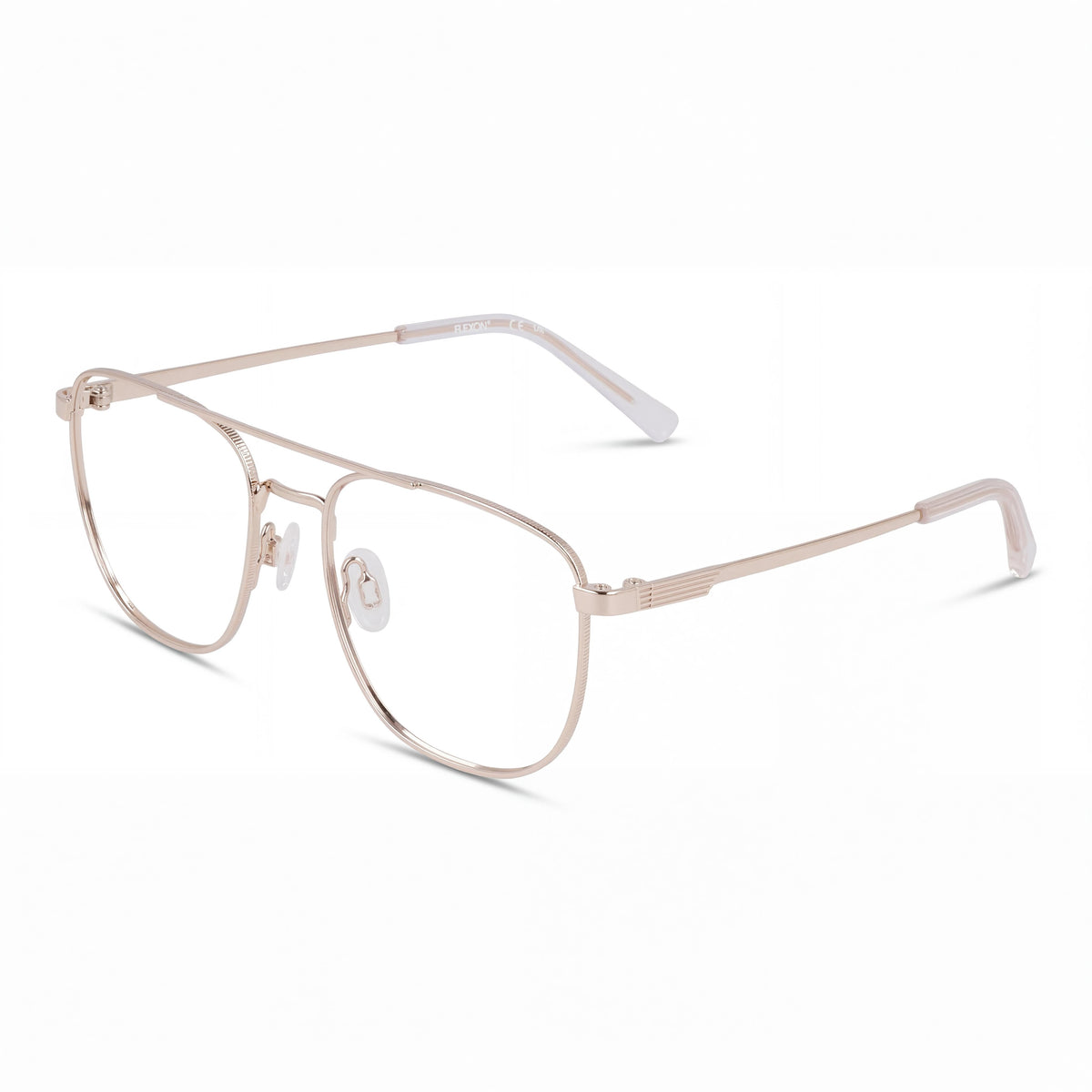 Flexon Casual Gold Aviator Eyeglasses for Men, 55mm, Photo 1
