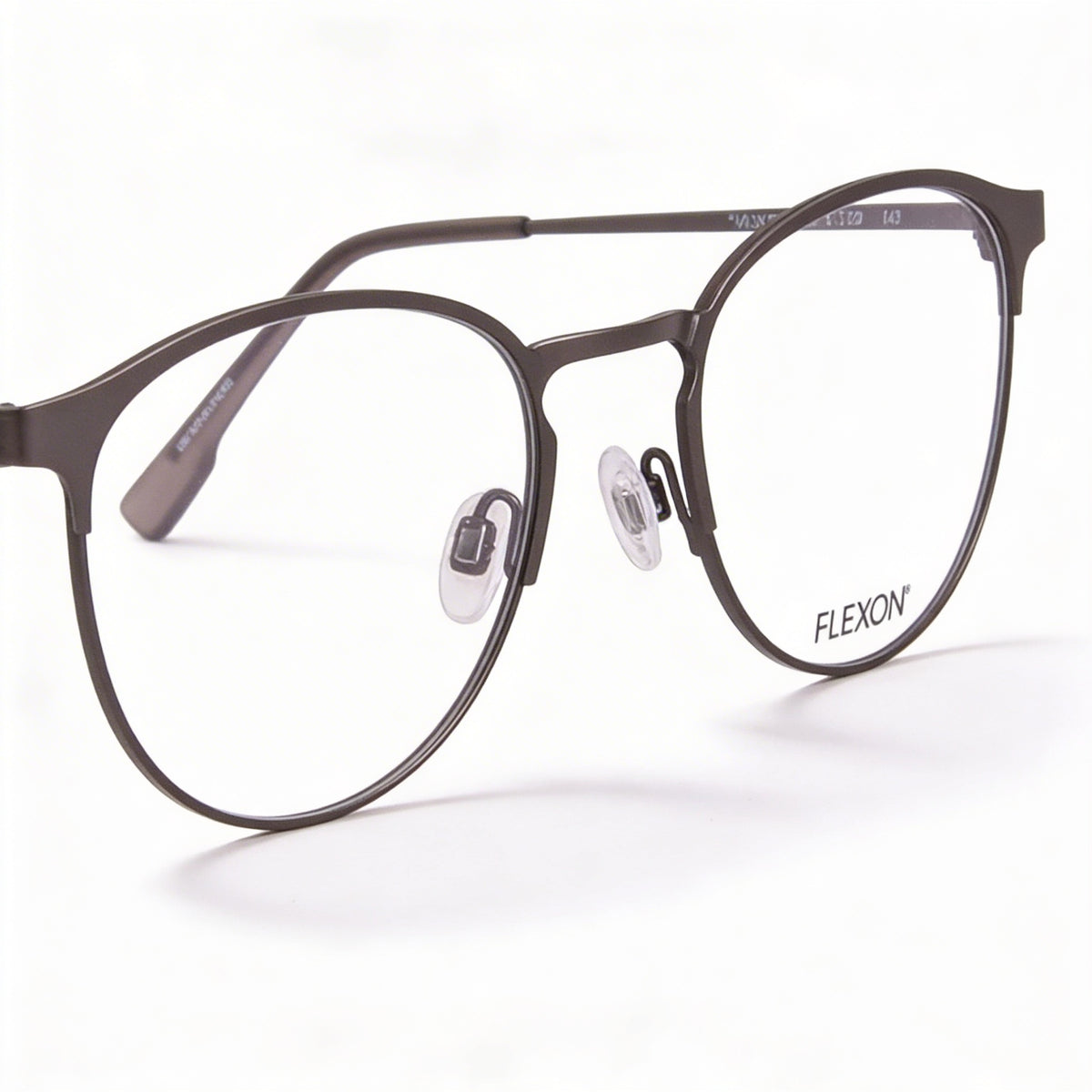 Flexon E1089 Grey Round Eyeglasses Unisex, 51mm, Photo 2