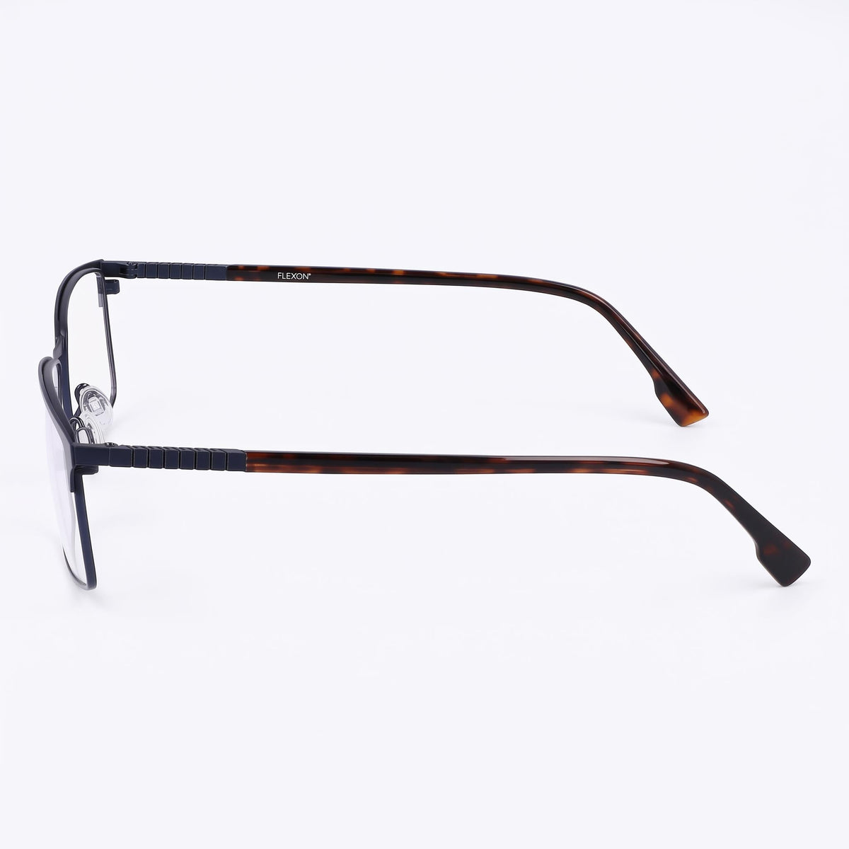 Flexon E1129 Blue Rectangle Eyeglasses Unisex, 59mm, Photo 2