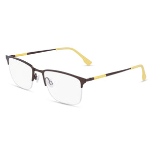 Flexon E1130 FLE1130 Brown Rectangle Eyeglasses Unisex, Acetate frame