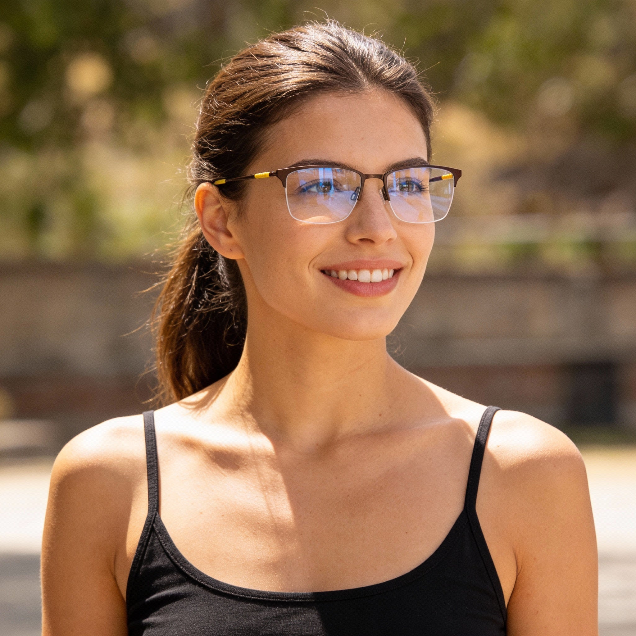 Flexon E1130 FLE1130 Coffee Rectangle Unisex Eyeglasses, 55mm, Photo 4
