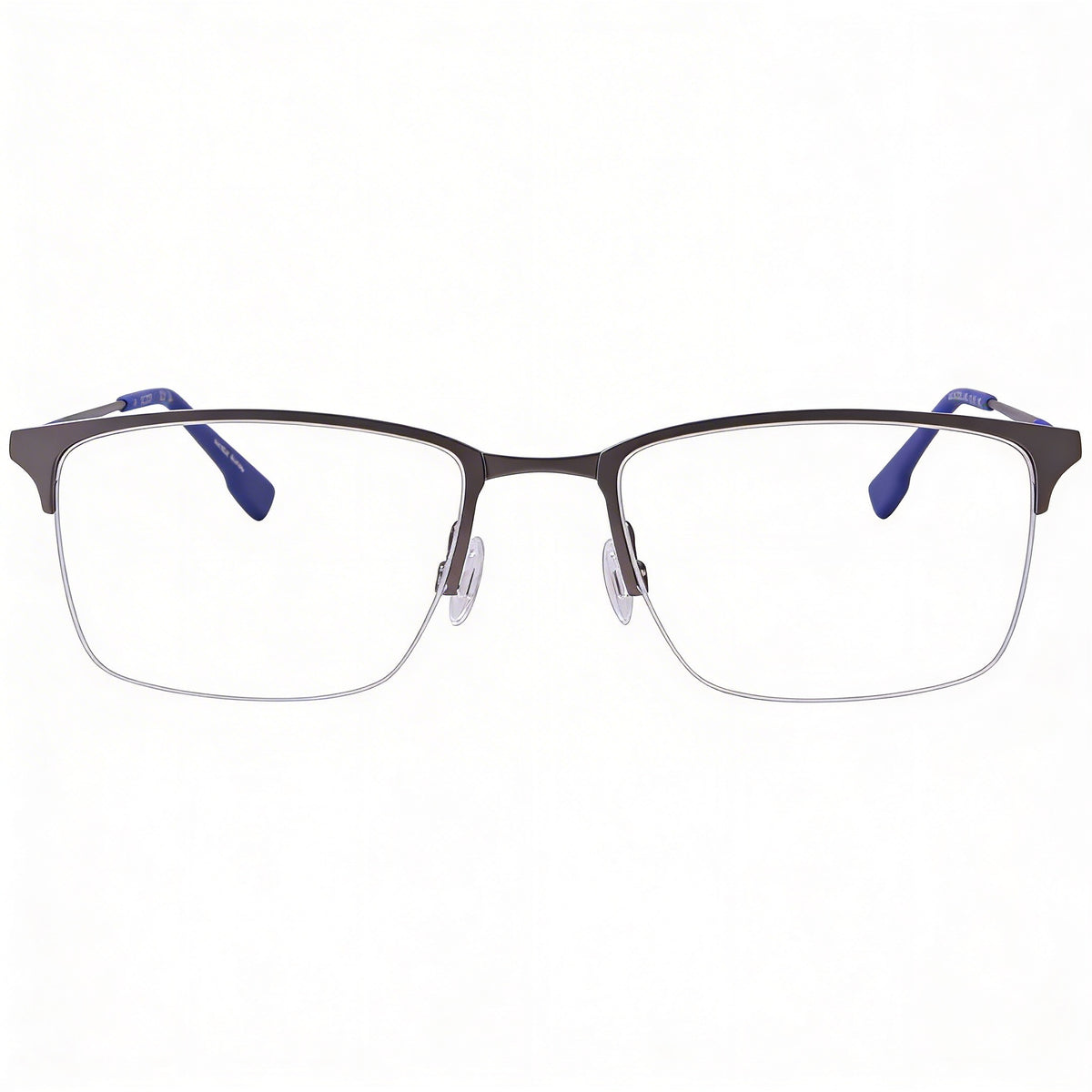 Flexon E1130 Matte Silver Rectangle Eyeglasses Unisex, 55mm, Photo 2