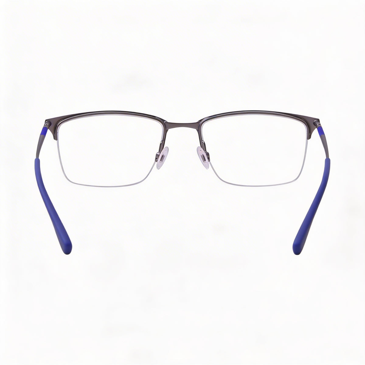 Flexon E1130 Matte Silver Rectangle Eyeglasses Unisex, 55mm, Photo 2