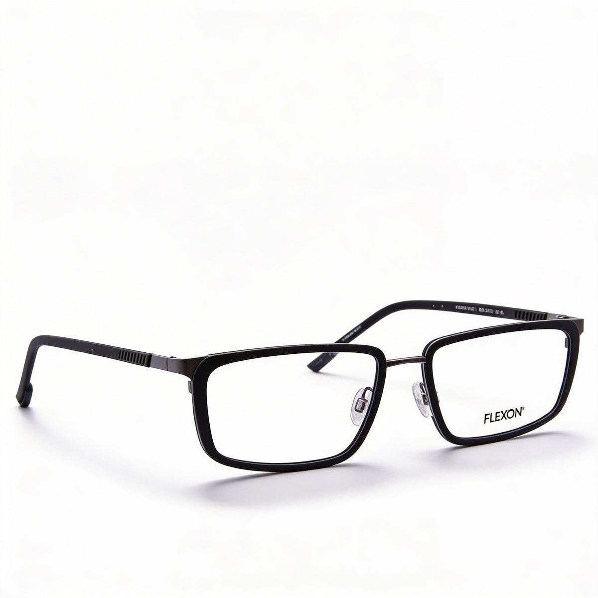 Gafas rectangulares Flexon E1138 negras para hombre, 56 mm, Photo 2