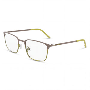 Flexon E1140 Matte Grey Matcha Green Rectangle Eyeglasses for Unisex, Acetate frame