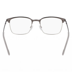 Flexon E1140 Rectangle Eyeglasses Unisex — side view, Silver Acetate temples