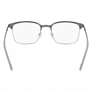 Flexon E1140 Rectangle Eyeglasses Unisex — side view, Silver Acetate temples