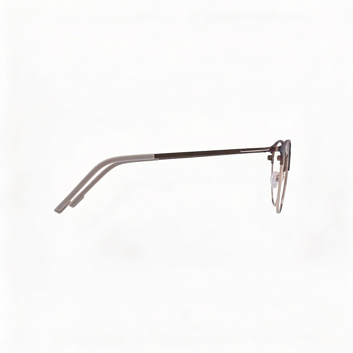 Flexon E1142 Matte Gunmetal Round Eyeglasses for Men, 51mm, Photo 3