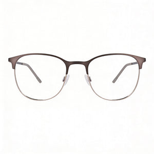 Flexon E1142 Square Eyeglasses for Men — front view, Metal