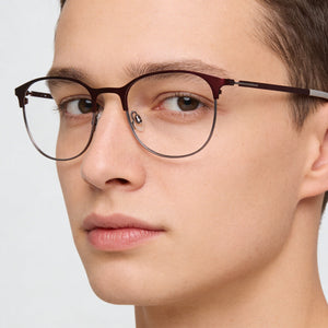 Flexon E1142 Matte Midnight Plum Eyeglasses Unisex — lifestyle wear, office and screen work daily