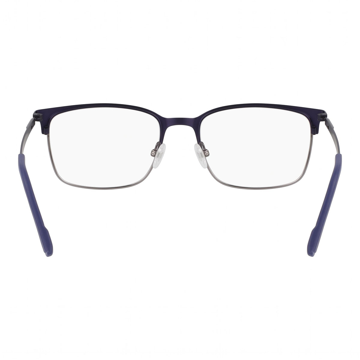 Flexon E1147 Matte Navy/Gunmetal Rectangle Eyeglasses Unisex, 55mm, Photo 3