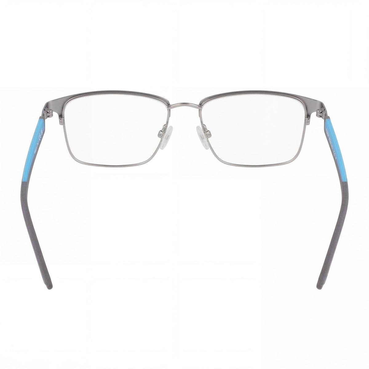 Gafas rectangulares Flexon E1154 color plata satinado/cerúleo para hombre, Photo 3