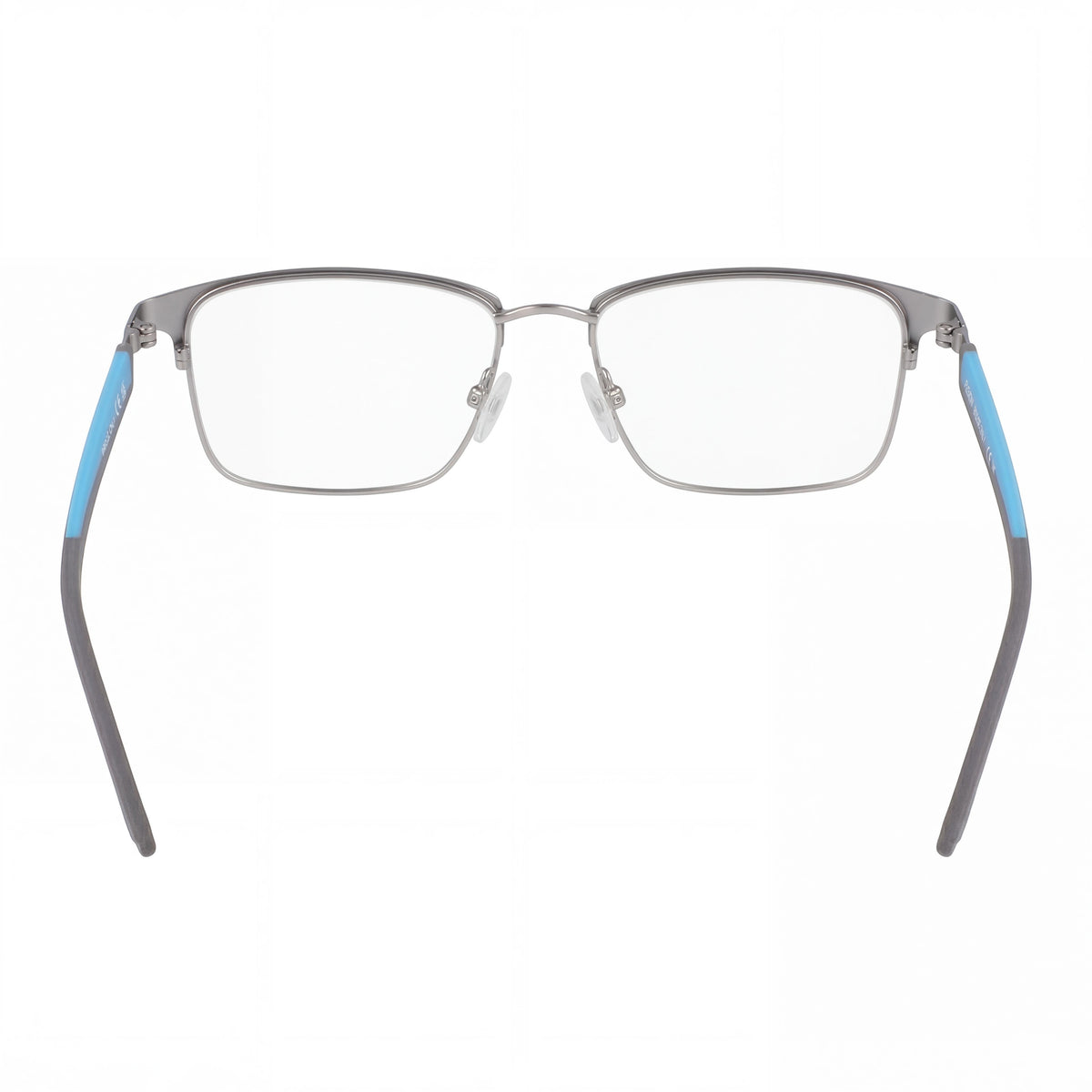 Gafas rectangulares Flexon E1154 color plata satinado/azul cerúleo para hombre, Photo 3