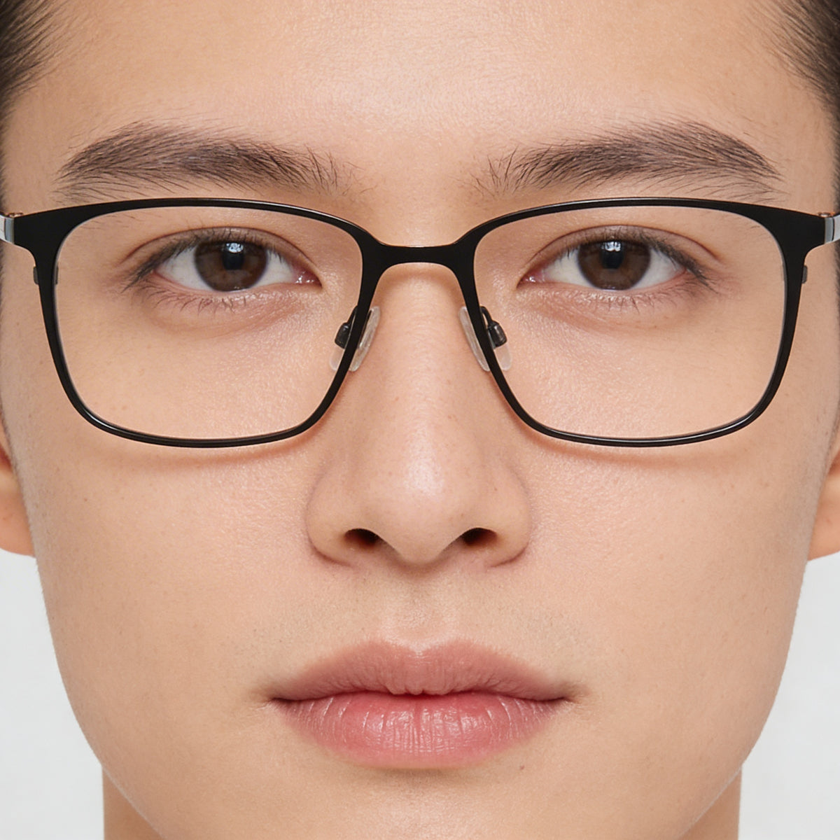 Gafas rectangulares unisex Flexon E1159 en negro mate, Photo 4