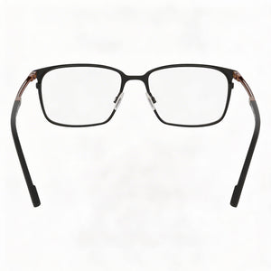 Flexon E1159 Rectangle Eyeglasses Unisex — side view, Matte Black Acetate temples