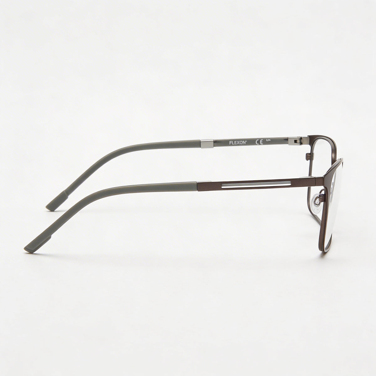 Flexon E1159 Brown Rectangle Eyeglasses for Men, Photo 3