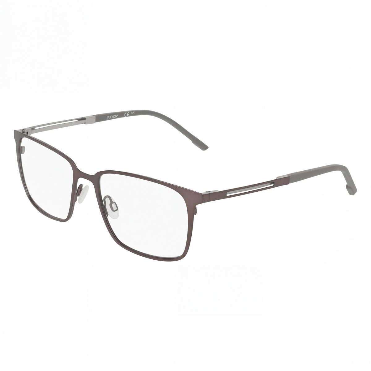 Flexon E1159 Matte Dark Gunmetal Rectangle Eyeglasses for Men, 54mm, Photo 1
