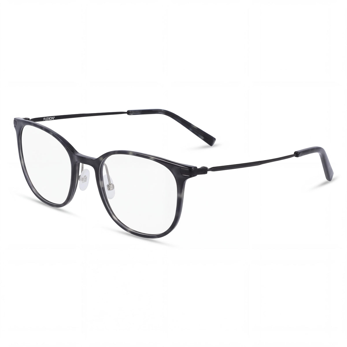 Flexon Ep8002 Shiny Grey Tortoise Eyeglasses Unisex, 52mm, Photo 1