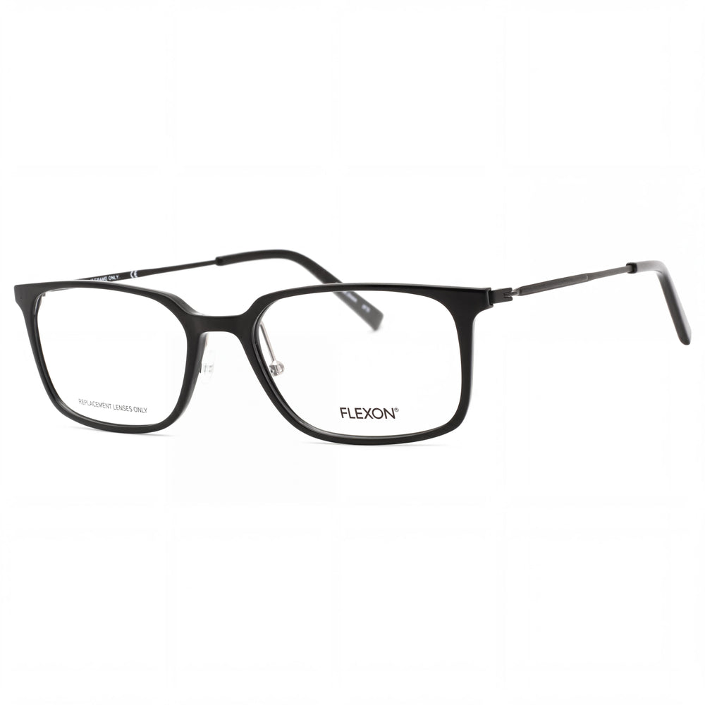 Flexon EP8003 Black Rectangle Eyeglasses Unisex, Acetate frame