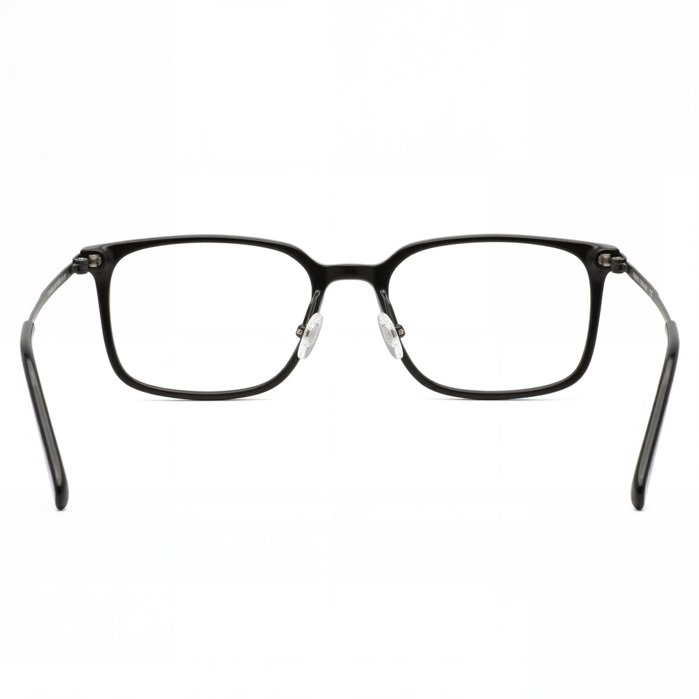 Flexon EP8003 Rectangle Eyeglasses Unisex — side view, Black Acetate temples