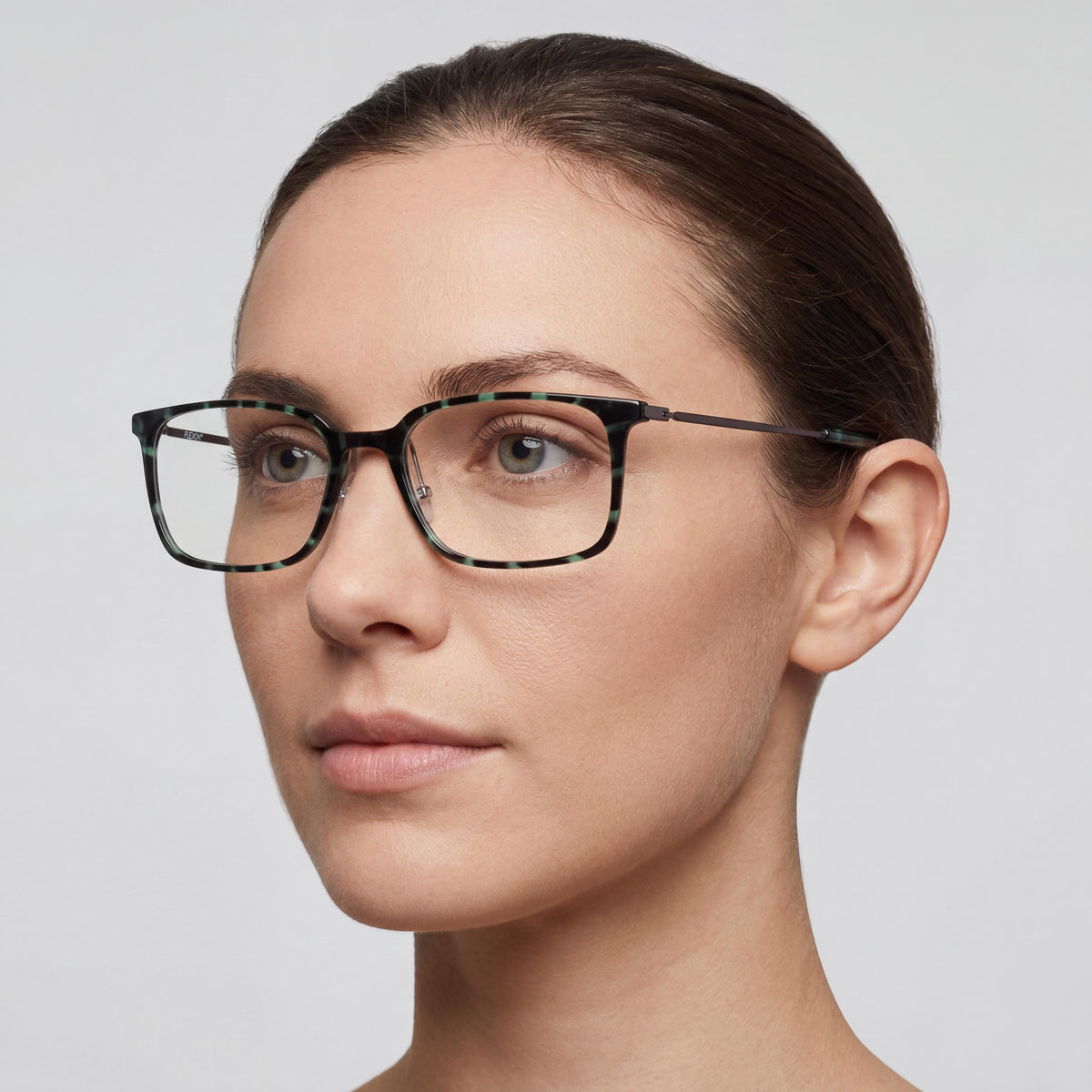 Flexon EP8003 Gafas Rectangulares Verde Oliva Tortuga para Mujer, Photo 4
