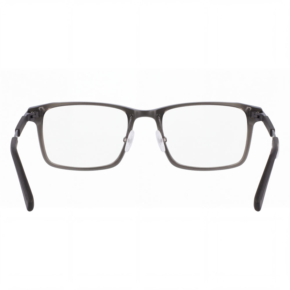 Flexon EP8008 59324 Rectangle Eyeglasses Unisex — side view, Gray Alloy Steel temples