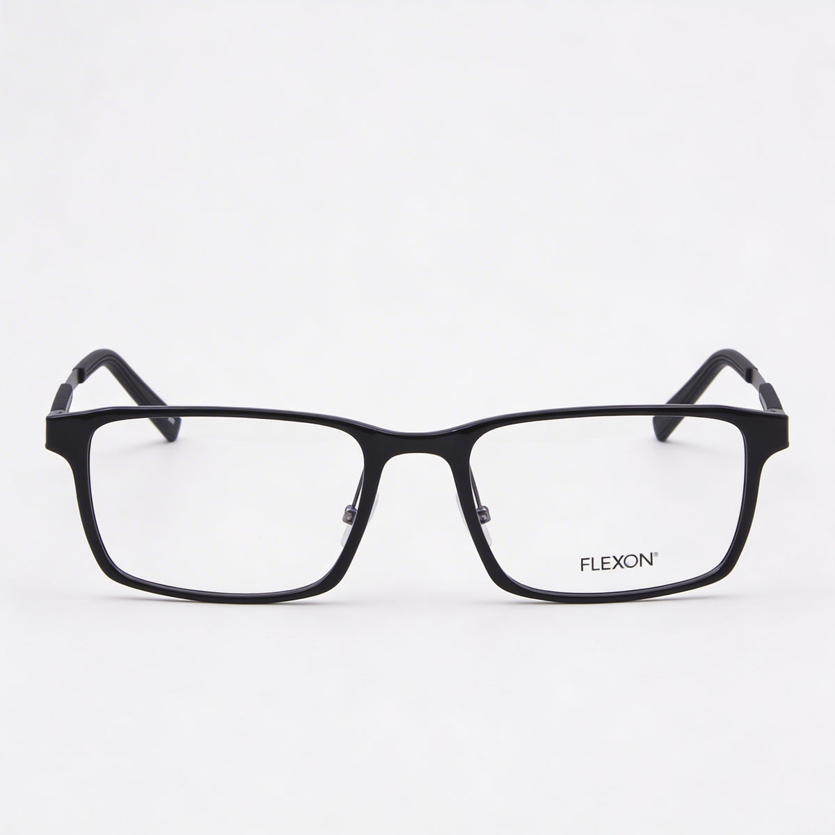 Gafas rectangulares unisex Flexon EP8008 negro brillante, 55 mm, Photo 2