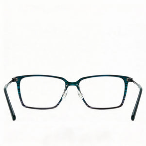 Flexon Ep8010 Rectangle Eyeglasses Women — side view, Blue Metal temples