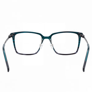 Flexon Ep8010 Rectangle Eyeglasses Women — side view, Teal Grey Gradient Metal temples