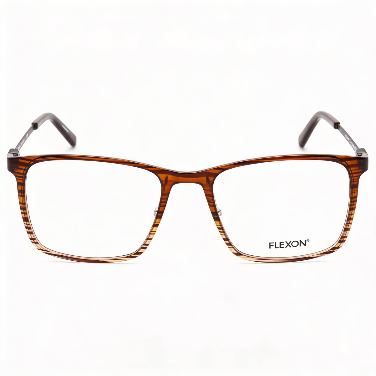 Flexon Ep8011 Brown Grey Rectangle Eyeglasses Unisex, 53mm, Photo 2