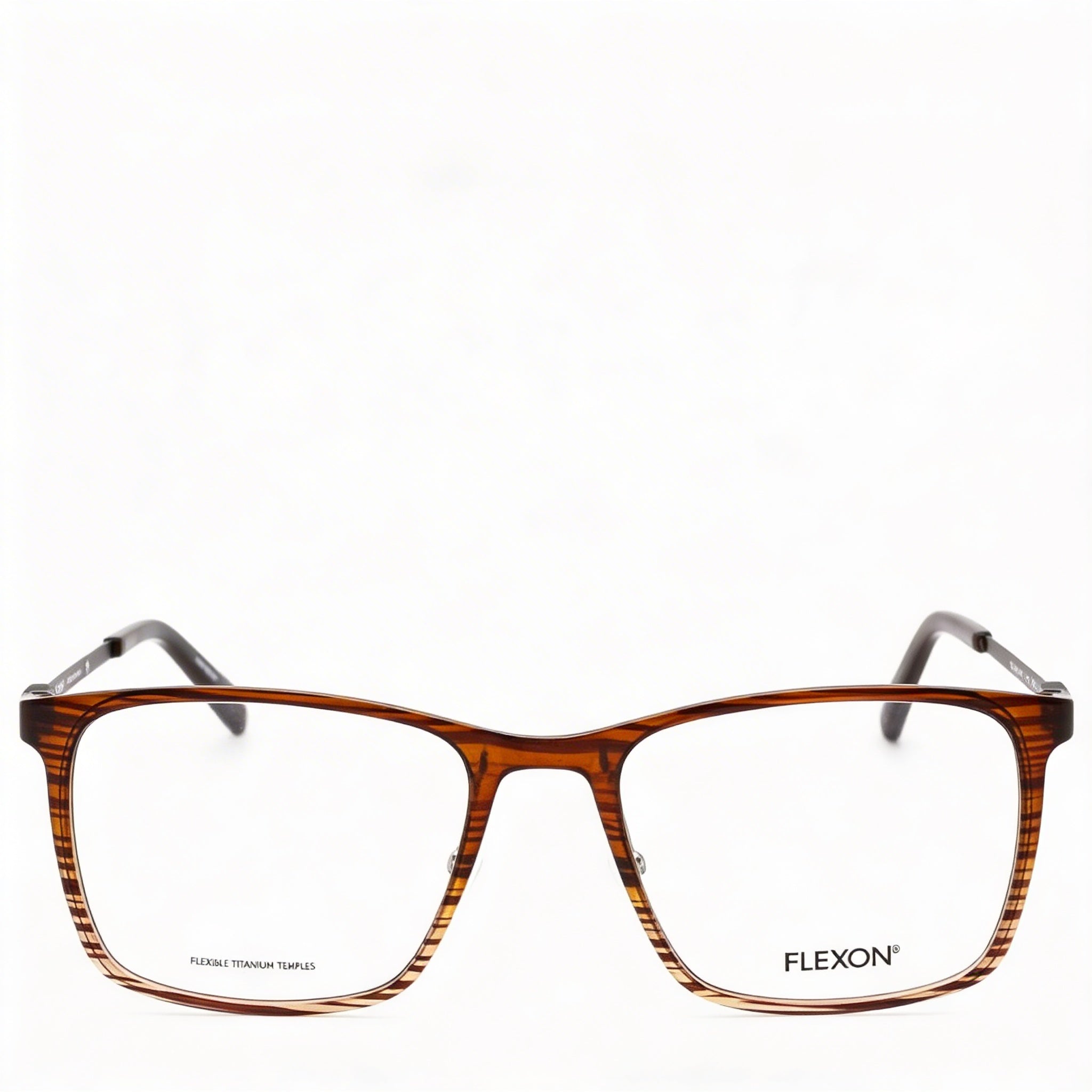 Gafas Flexon EP8011 de Acetato Rectangulares Marrón Gris Unisex, 53mm, Photo 2