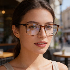 Flexon EP8011 Brown Eyeglasses Unisex — lifestyle wear, office and reading