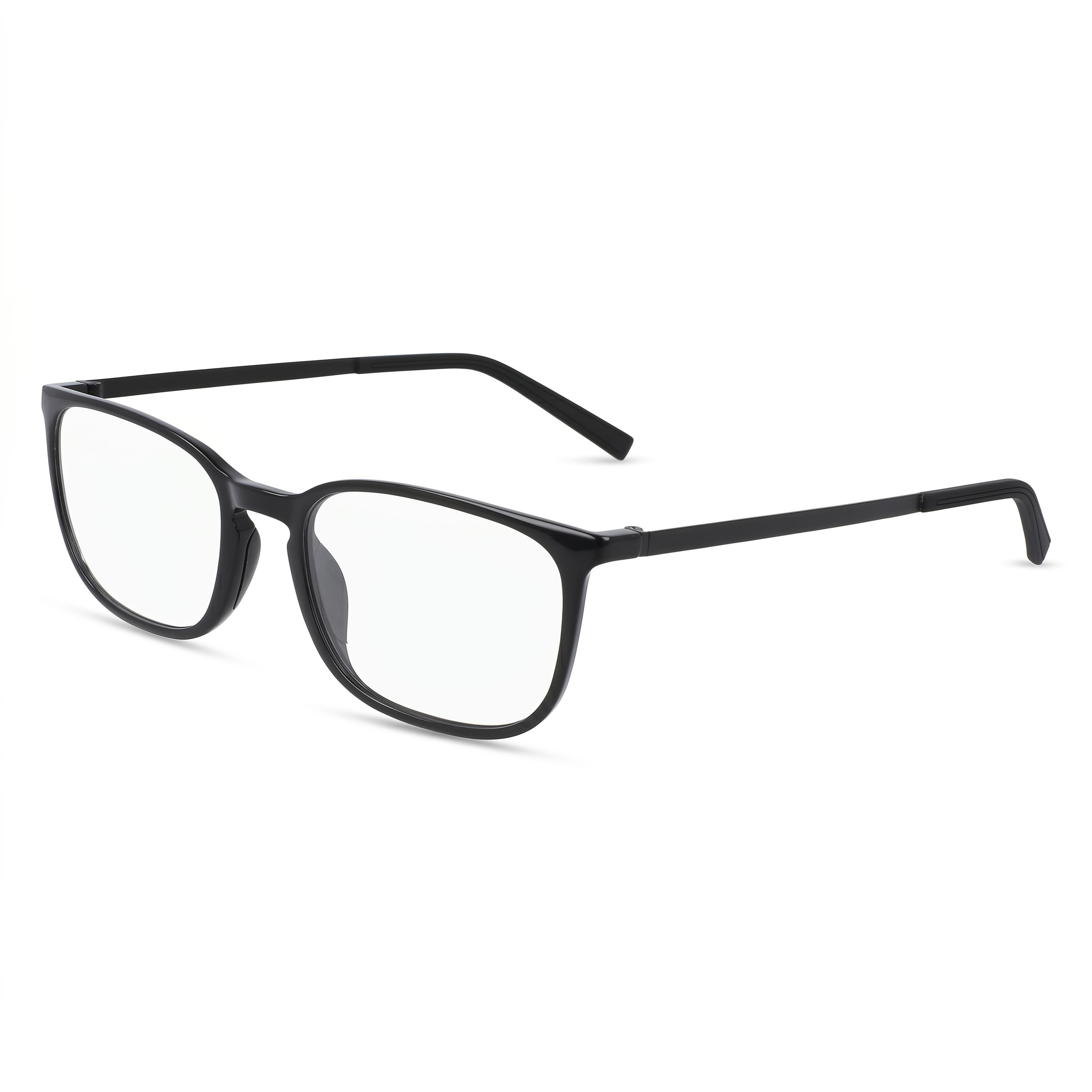Flexon EP8012 Black Rectangle Unisex Eyeglasses, Metal 55mm, Photo 1
