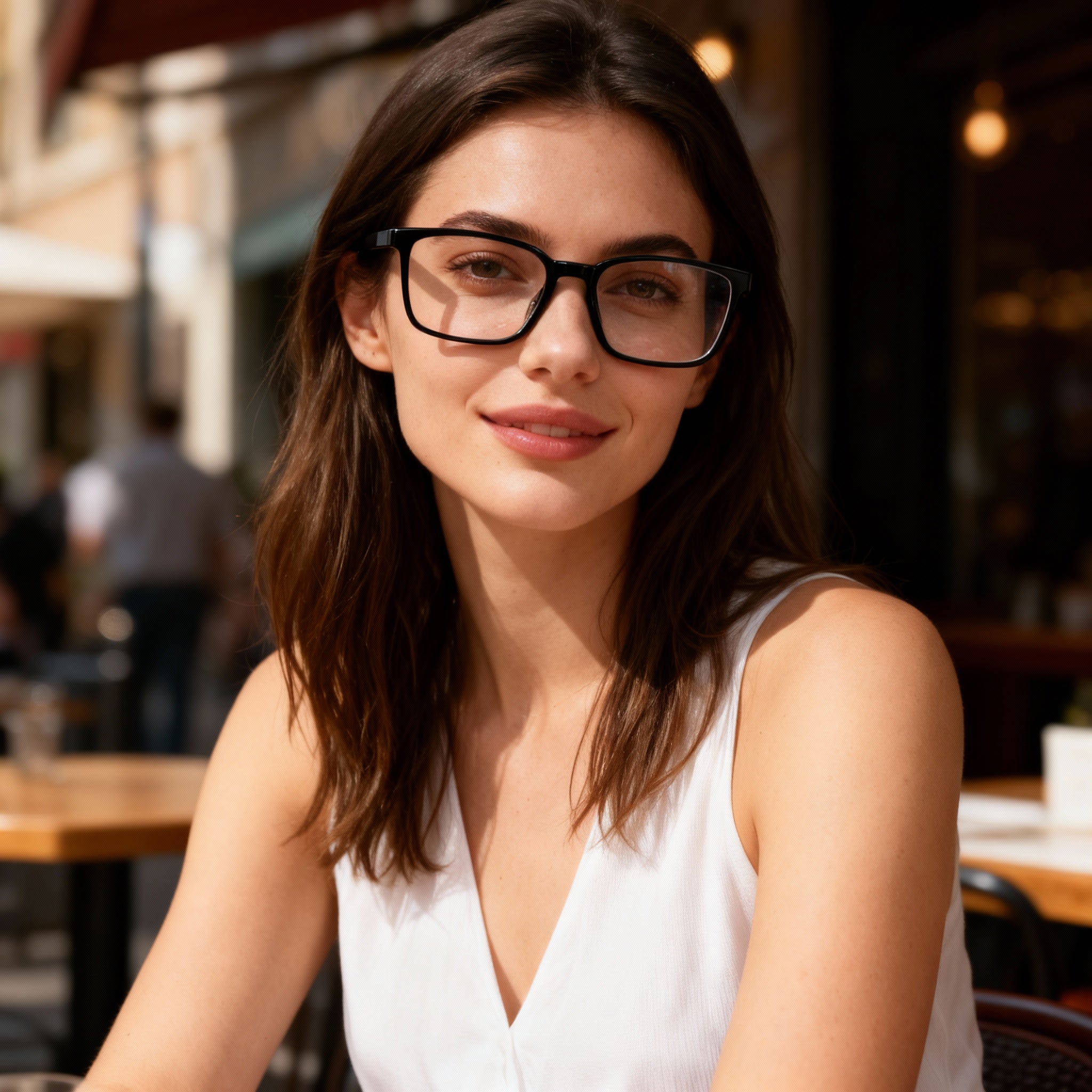 Flexon EP8012 Black Rectangle Unisex Eyeglasses, Metal 55mm, Photo 4