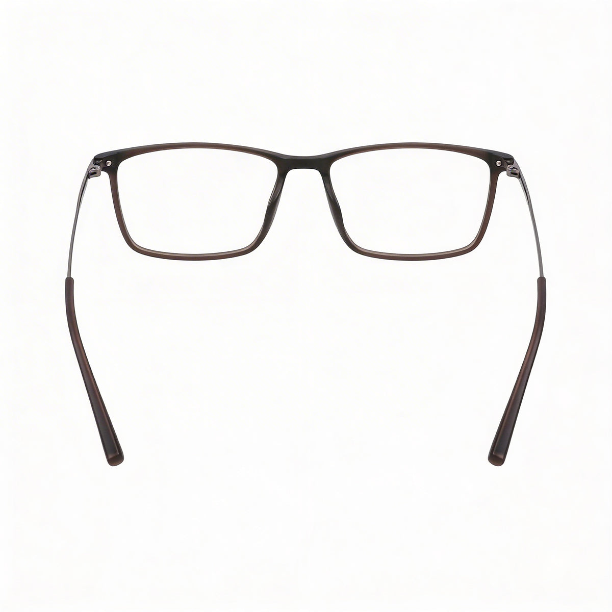 Flexon EP8015 Matte Dark Brown Rectangle Eyeglasses Unisex, 54mm, Photo 3