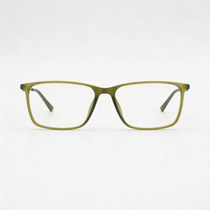 Flexon EP8019 Rectangle Eyeglasses Unisex — side view, Green Injected temples